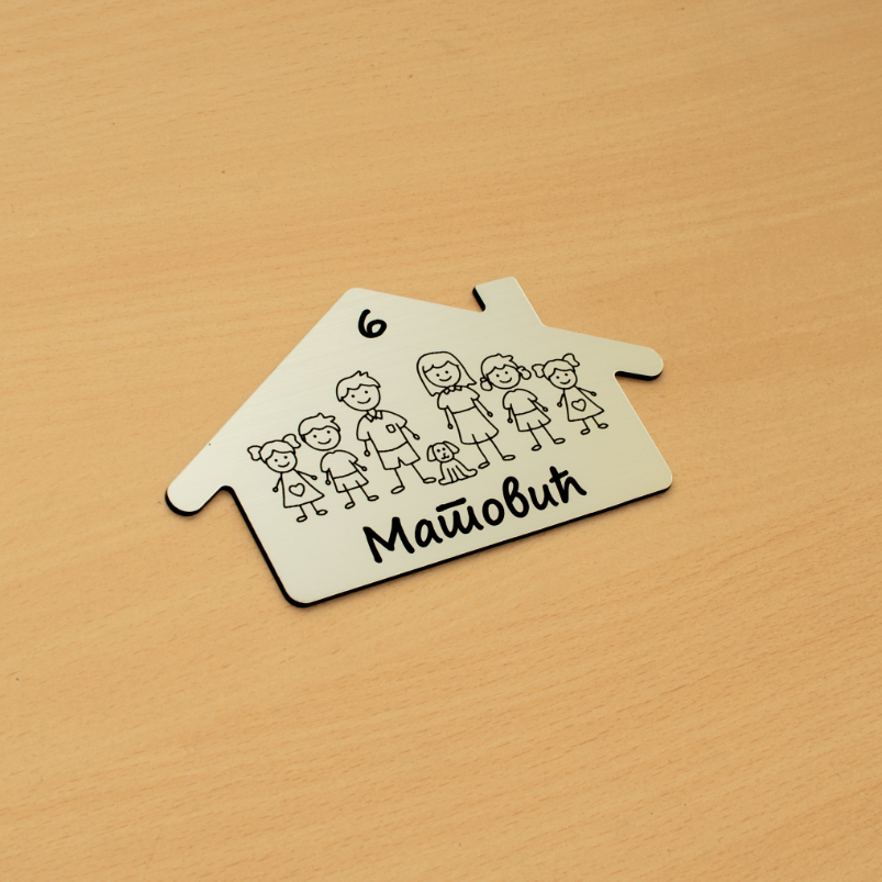 Kreativna pločica za vrata