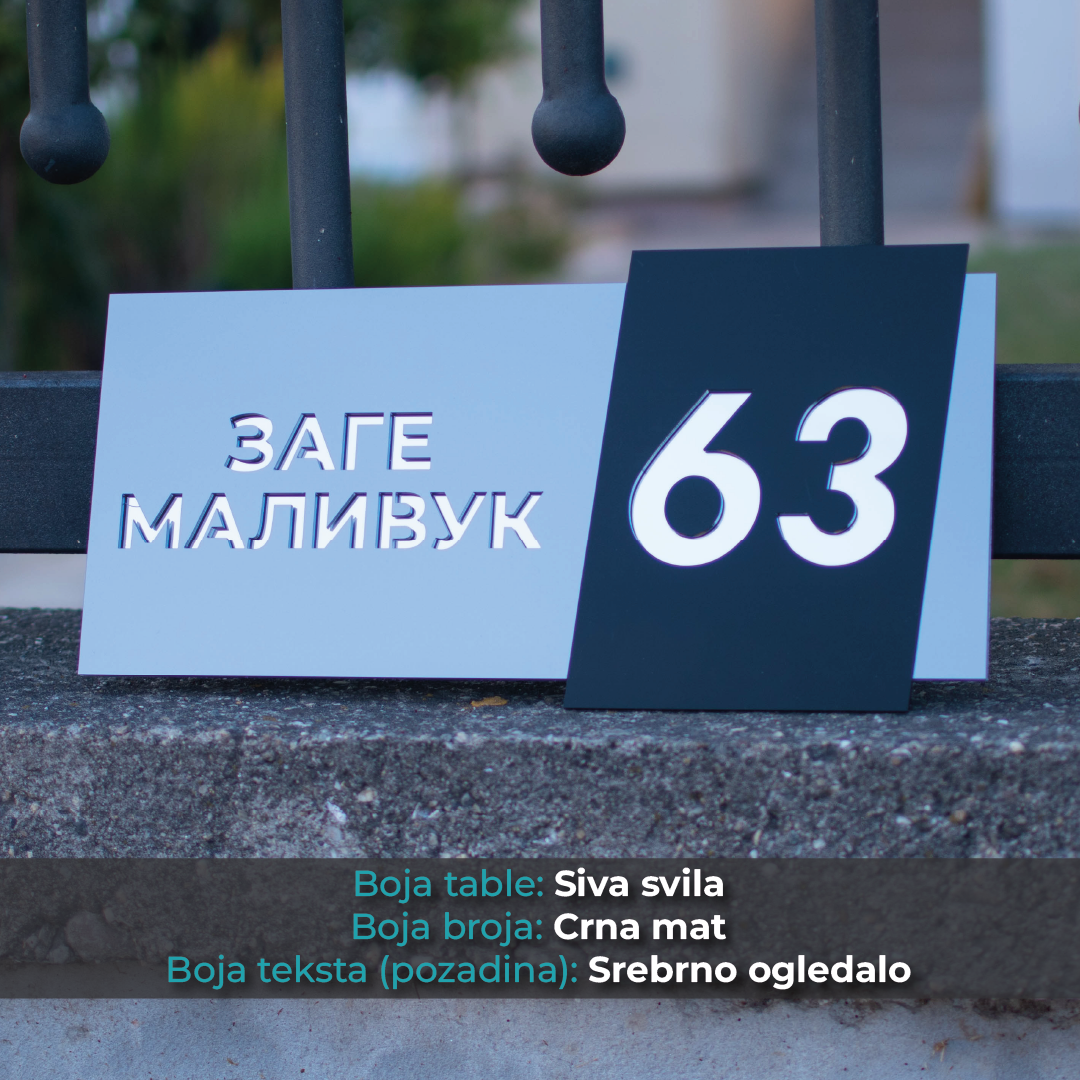 Kućni broj - Model 2