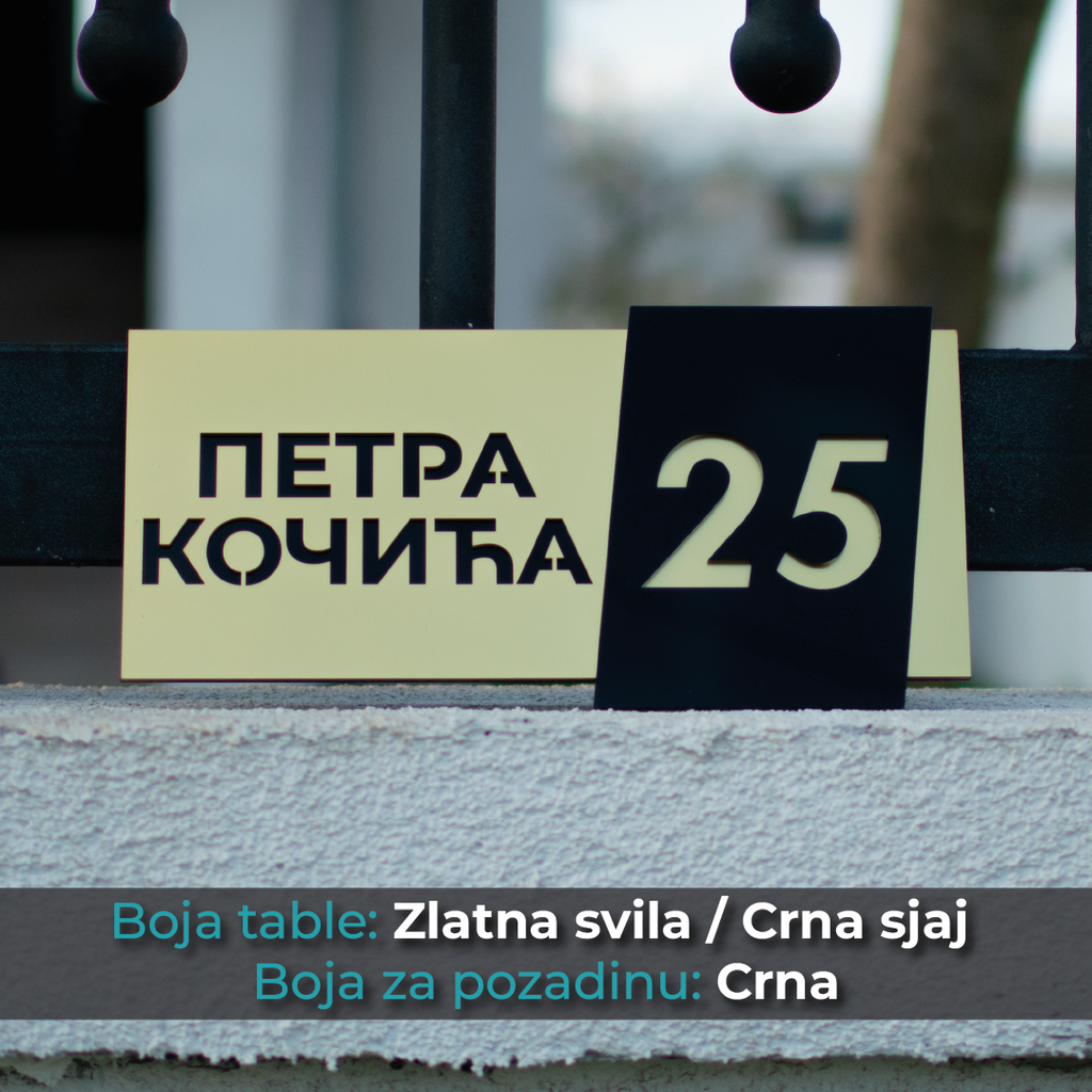 Kućni broj - Model 2