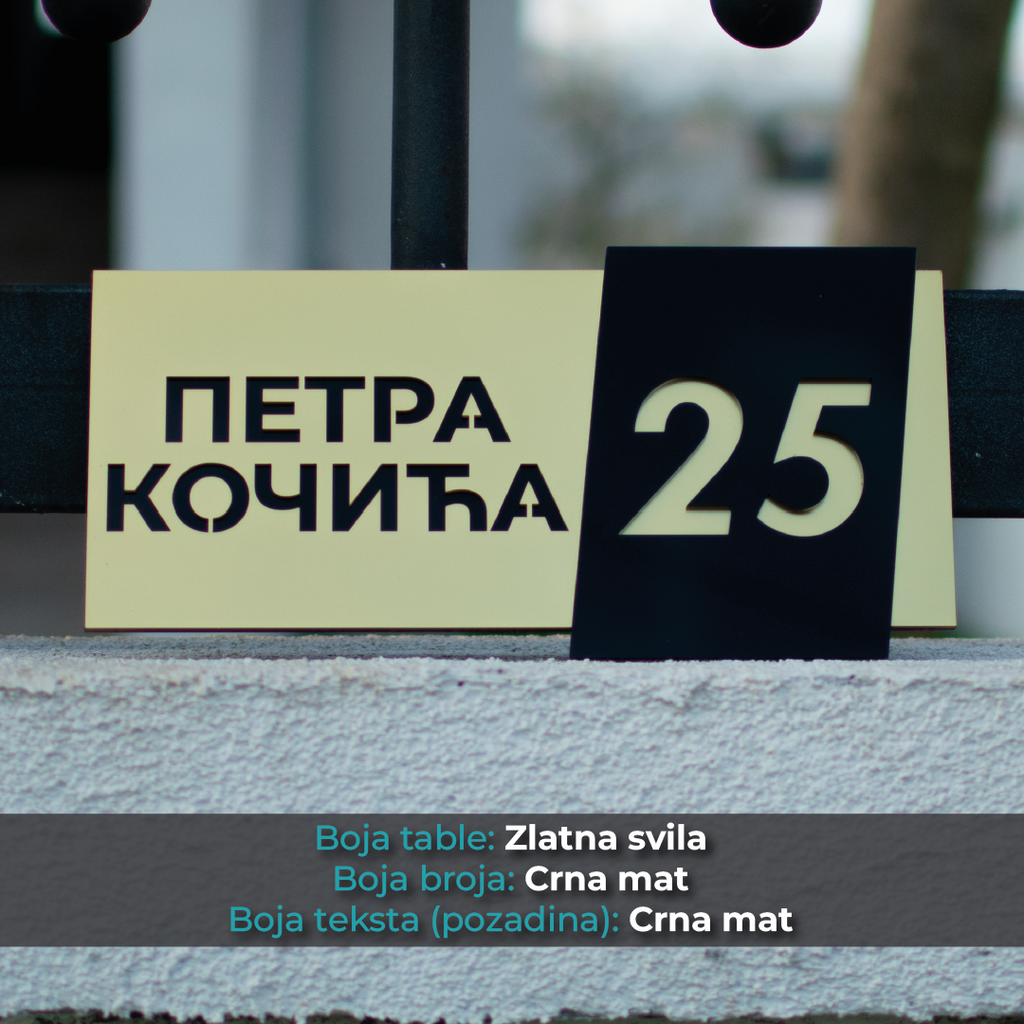 Kućni broj - Model 2