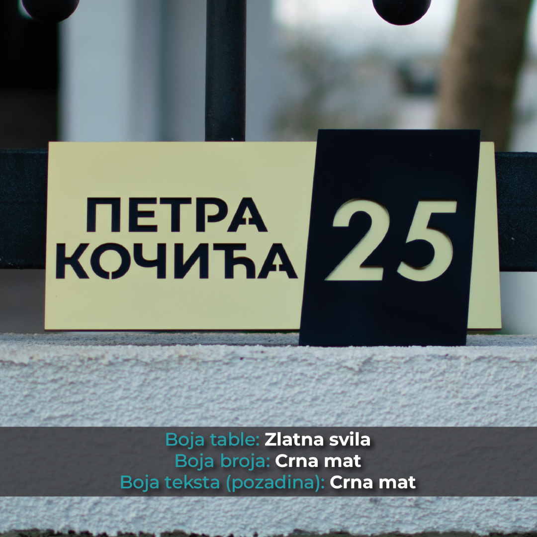 Kućni broj - Model 2