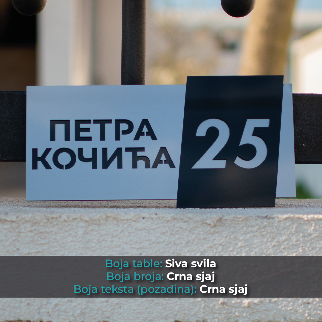 Kućni broj - Model 2
